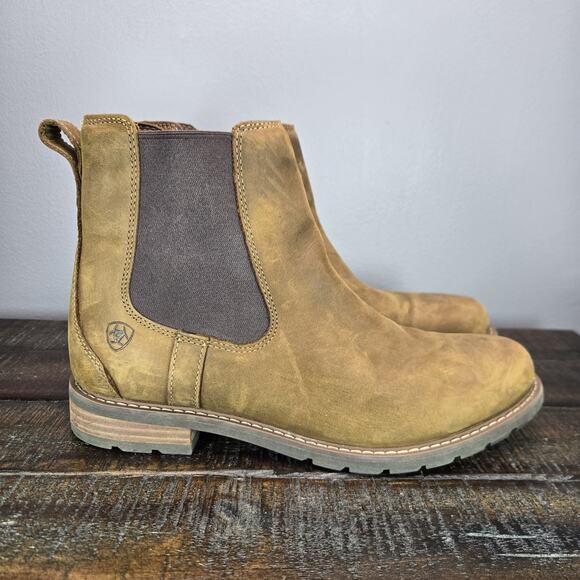 Ariat Wexford H20 Womens Size 10.5 Chelsea Boots Brown Leather Waterproof - Picture 1 of 11